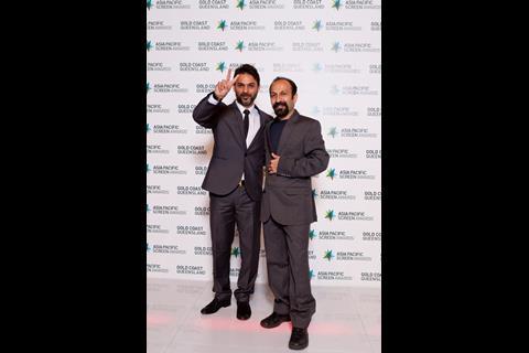 Best_Feature_Film_winners_actor_Peyman_Moadi_and_director_Asghar_Farhadi_of_A_Separation_on_the_red_carpet_APSA_2011